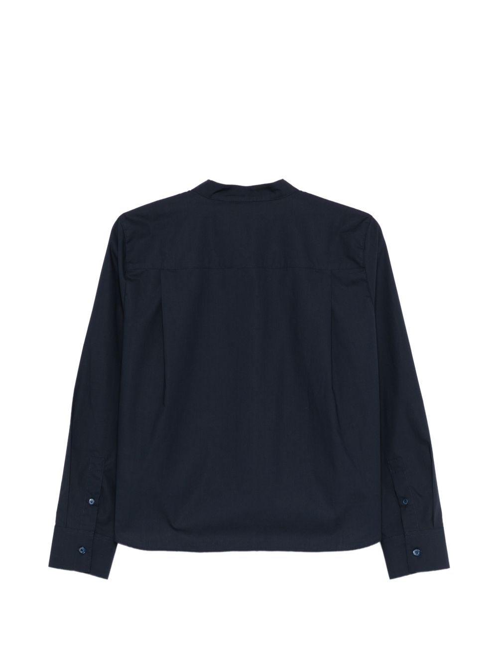 Emporio Armani Embroidered Cotton Button Shirt Blue