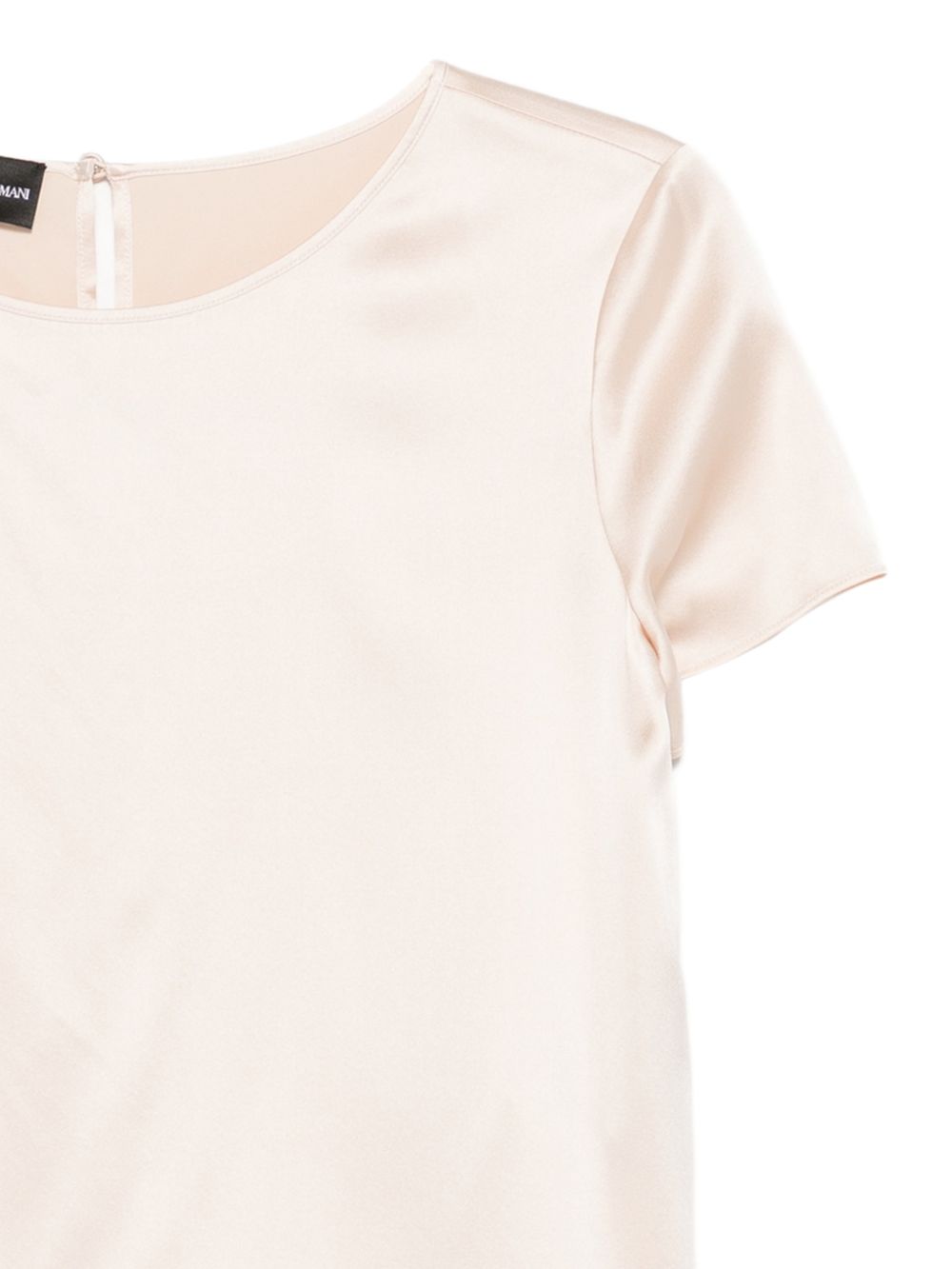 Emporio Armani Silk Short Sleeve Top Powder