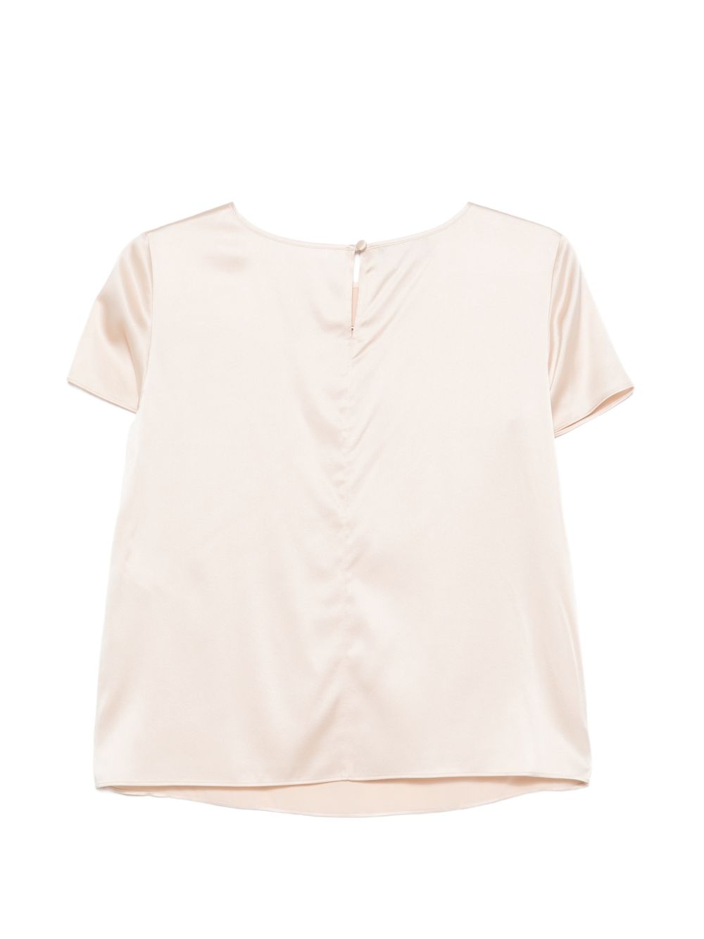 Emporio Armani Silk Short Sleeve Top Powder