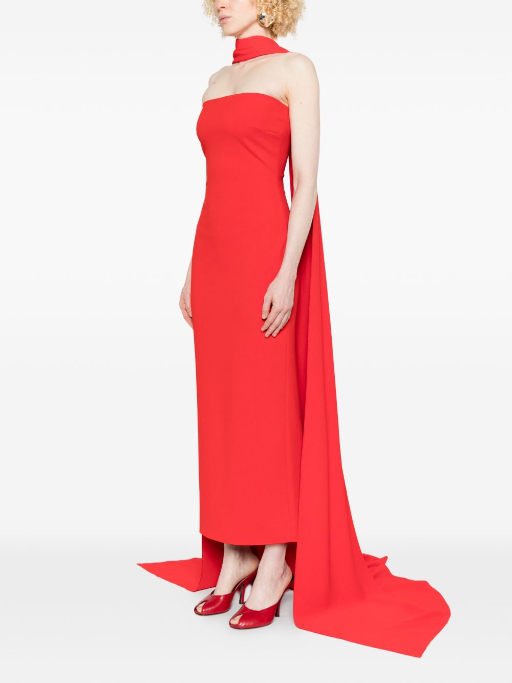 Solace London Martine maxi dress RED