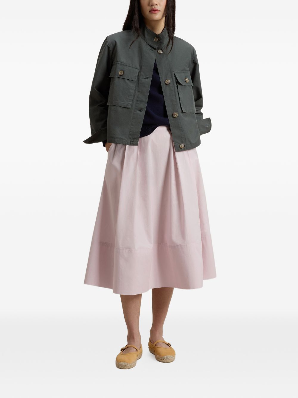 Woolrich Canvas field overshirt GREEN
