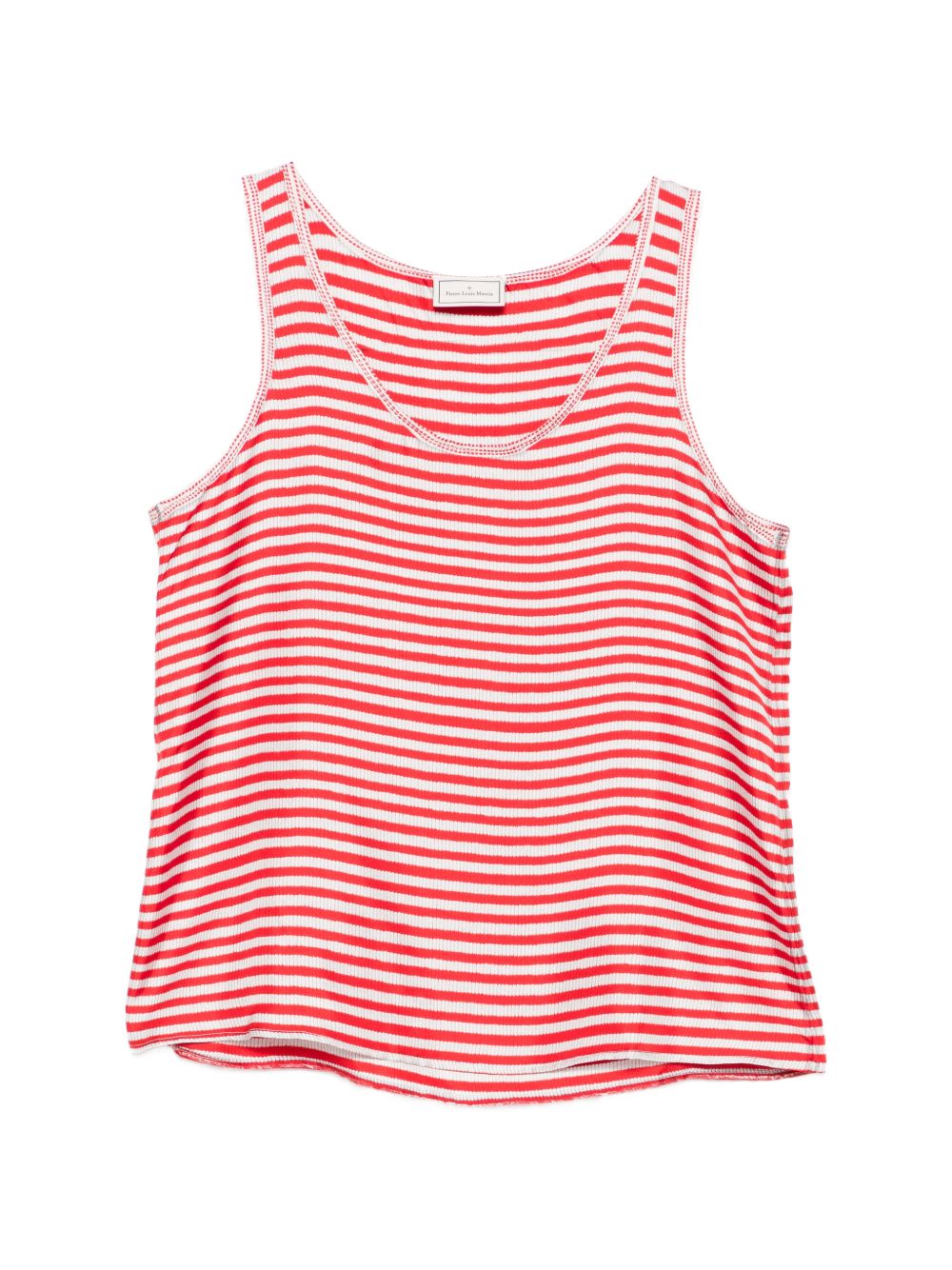 Pierre Louis Mascia Striped silk top RED
