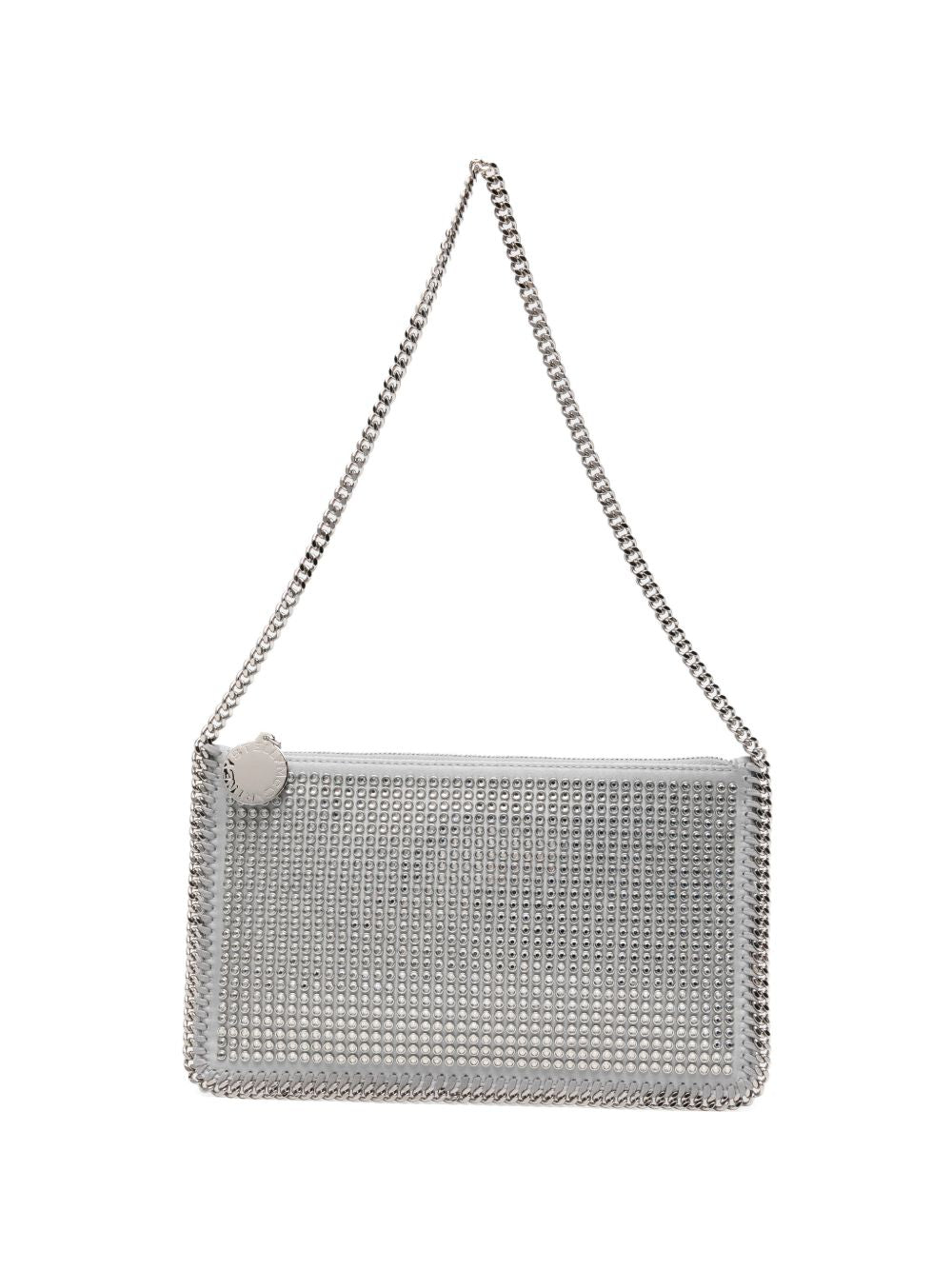 Stella McCartney Falabella Crystal Clutch Shoulder Bag SILVER