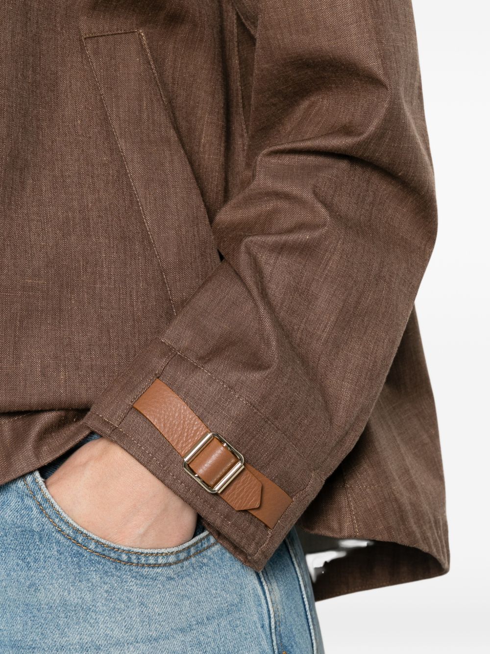Herno Hooded blouson jacket Brown