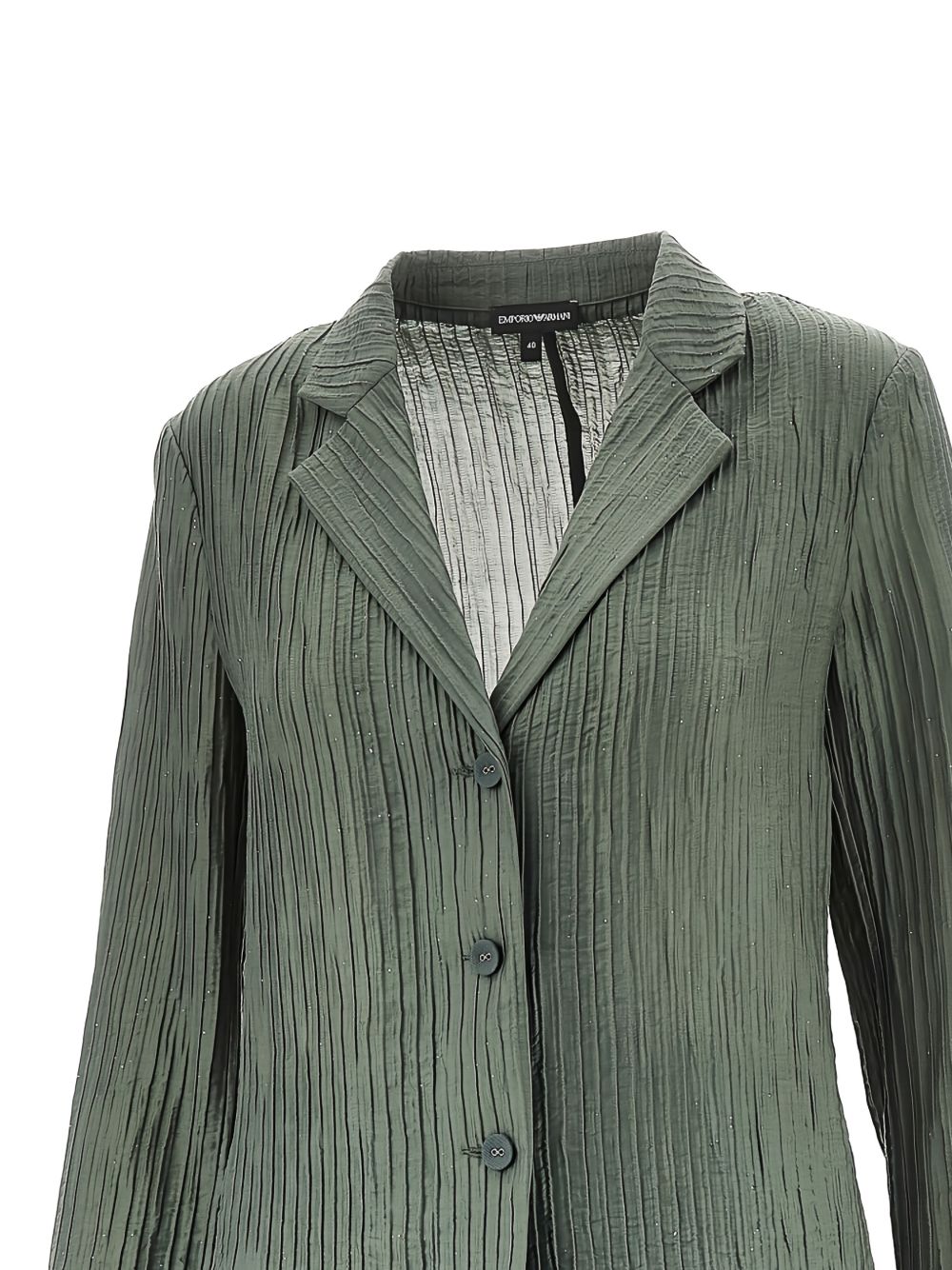 Emporio Armani Single-breasted blazer jacket GREEN
