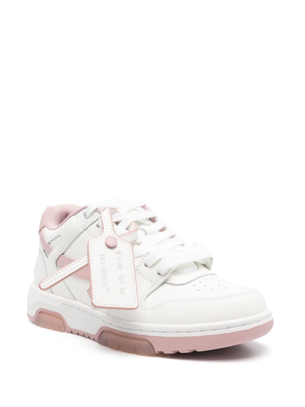 Off White Out Of Office leather sneakers PINK