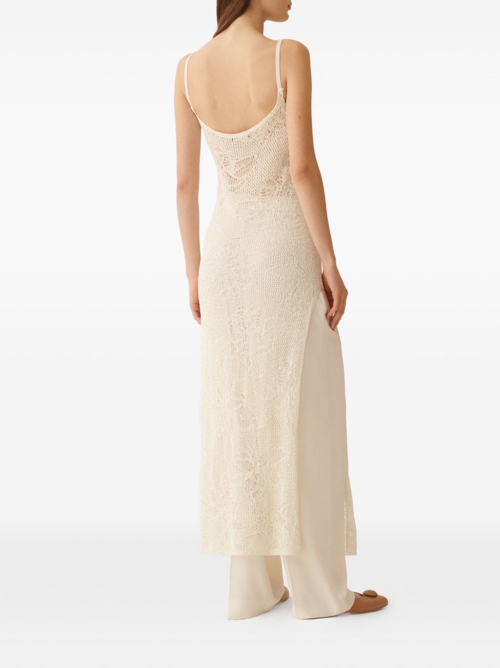 Fabiana Filippi Crochet midi dress WHITE