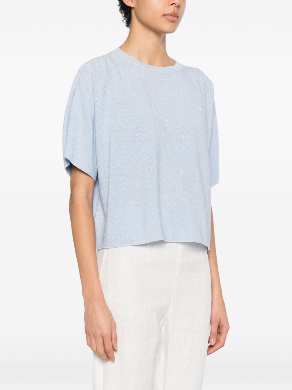 Fabiana Filippi Cotton t-shirt LIGHT BLUE