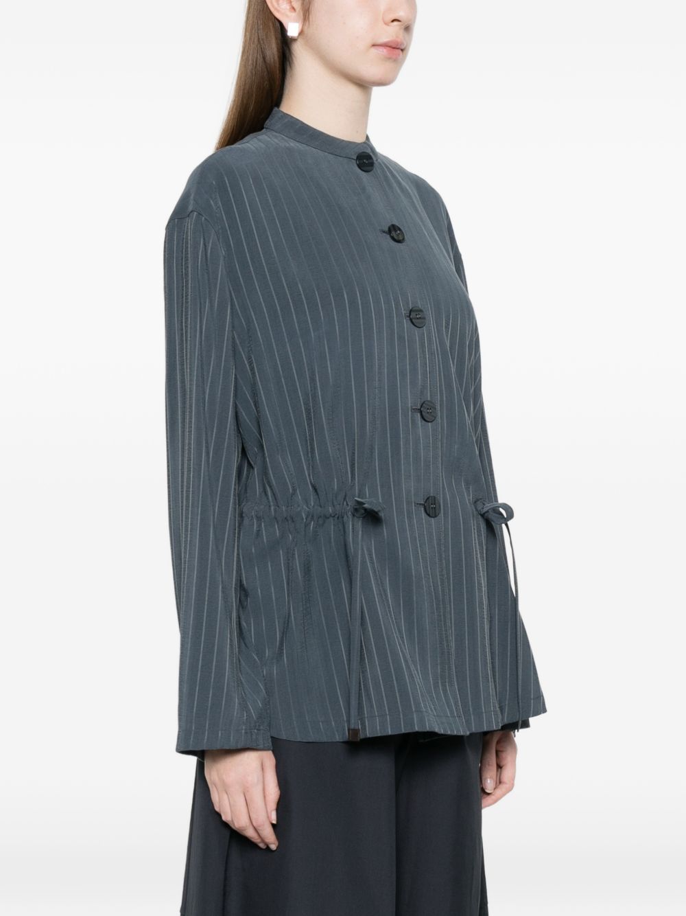 Emporio Armani Pinstriped jacket Gray