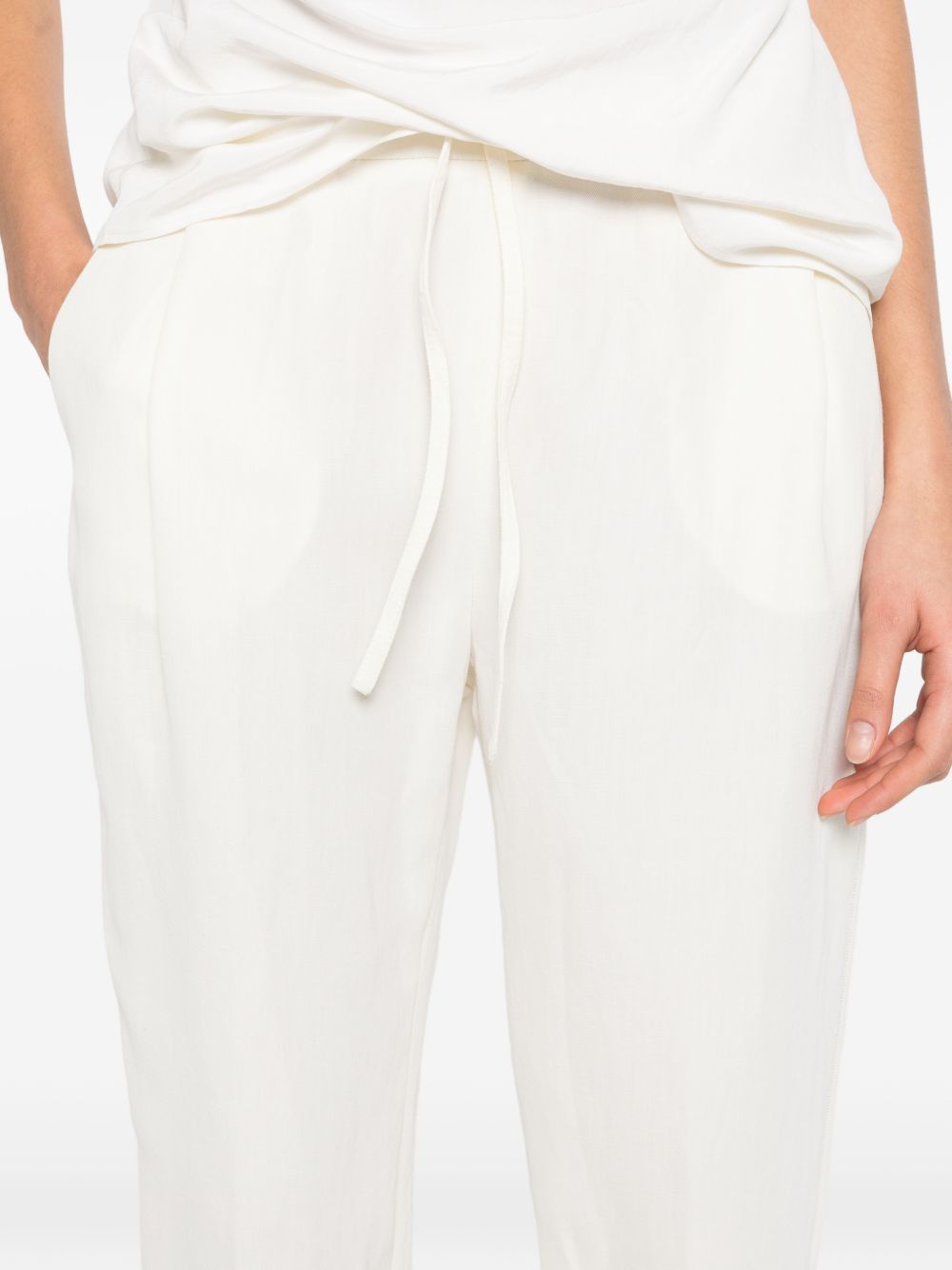 Fabiana Filippi Line blend trousers WHITE