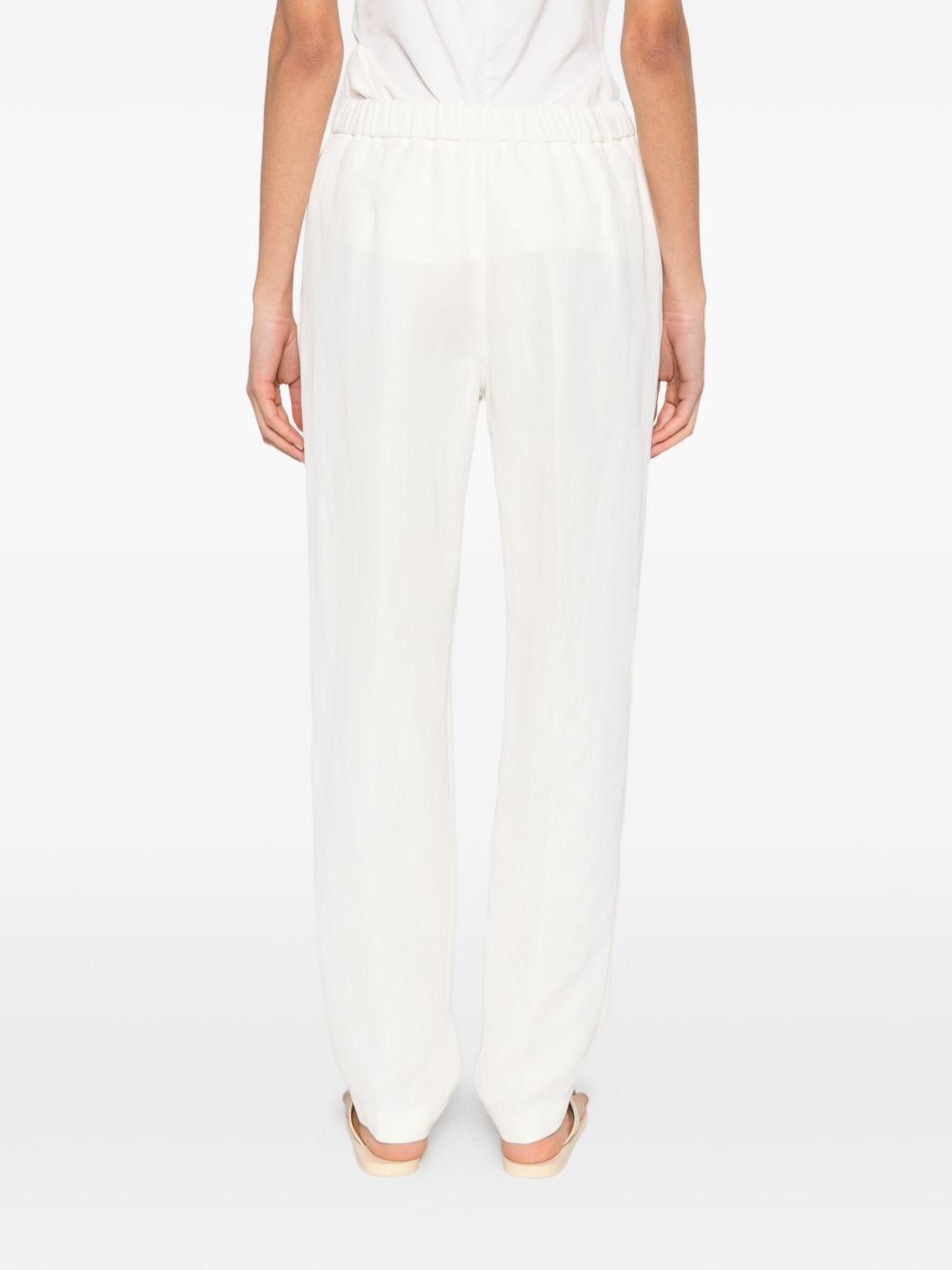 Fabiana Filippi Line blend trousers WHITE