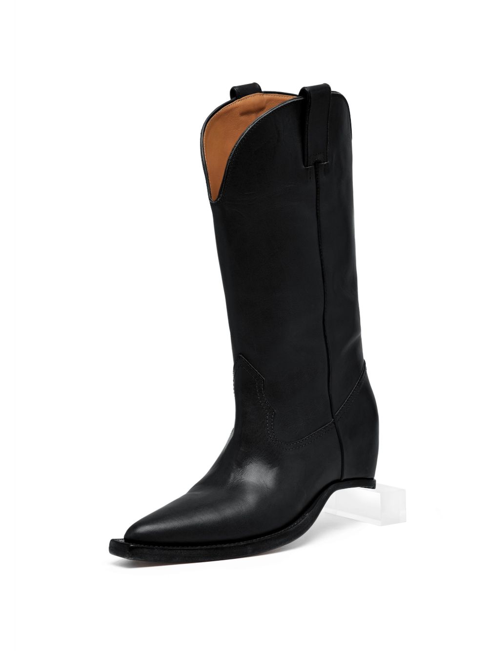 Maison Margiela Leather western boots BLACK