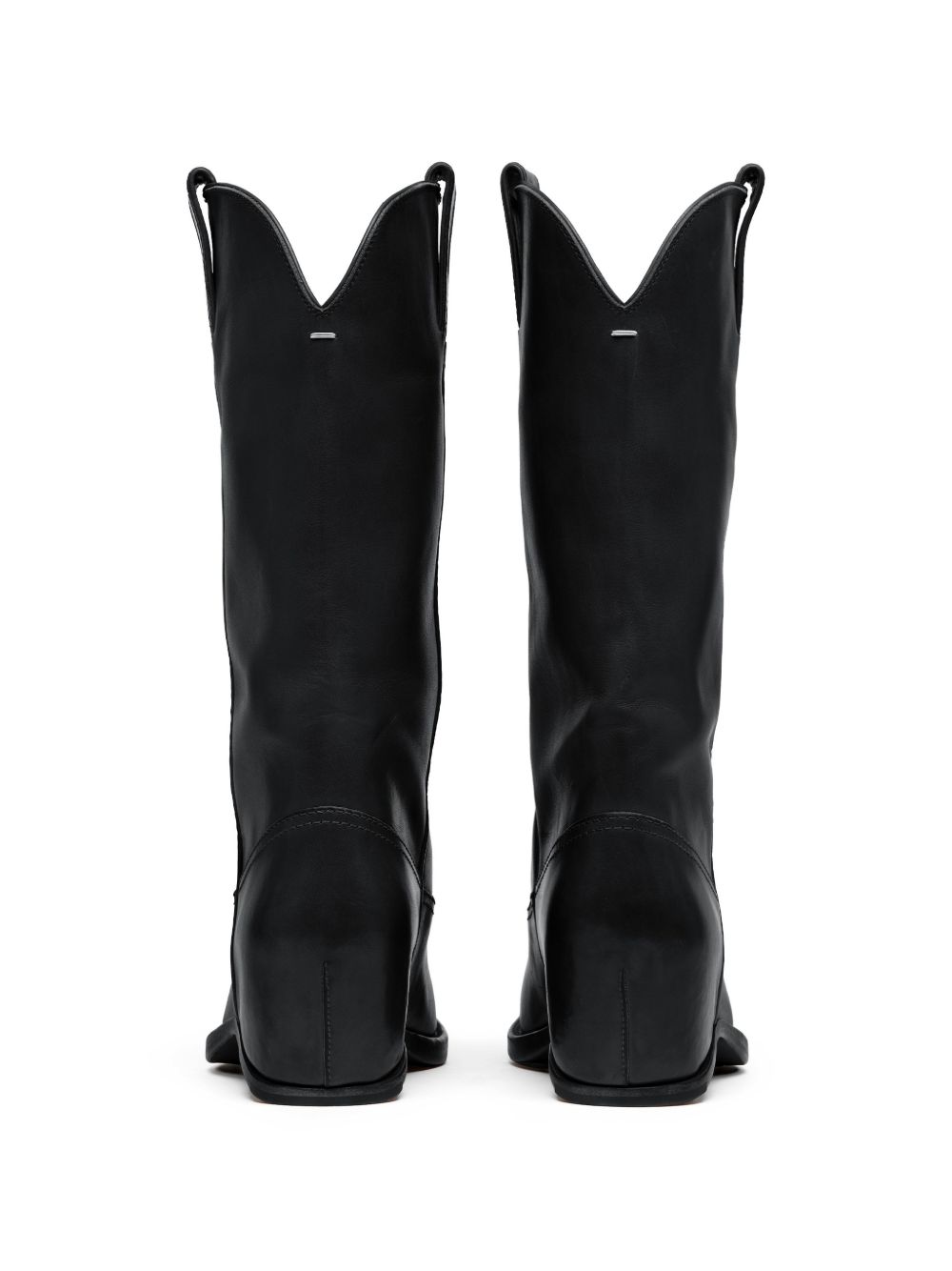 Maison Margiela Leather western boots BLACK