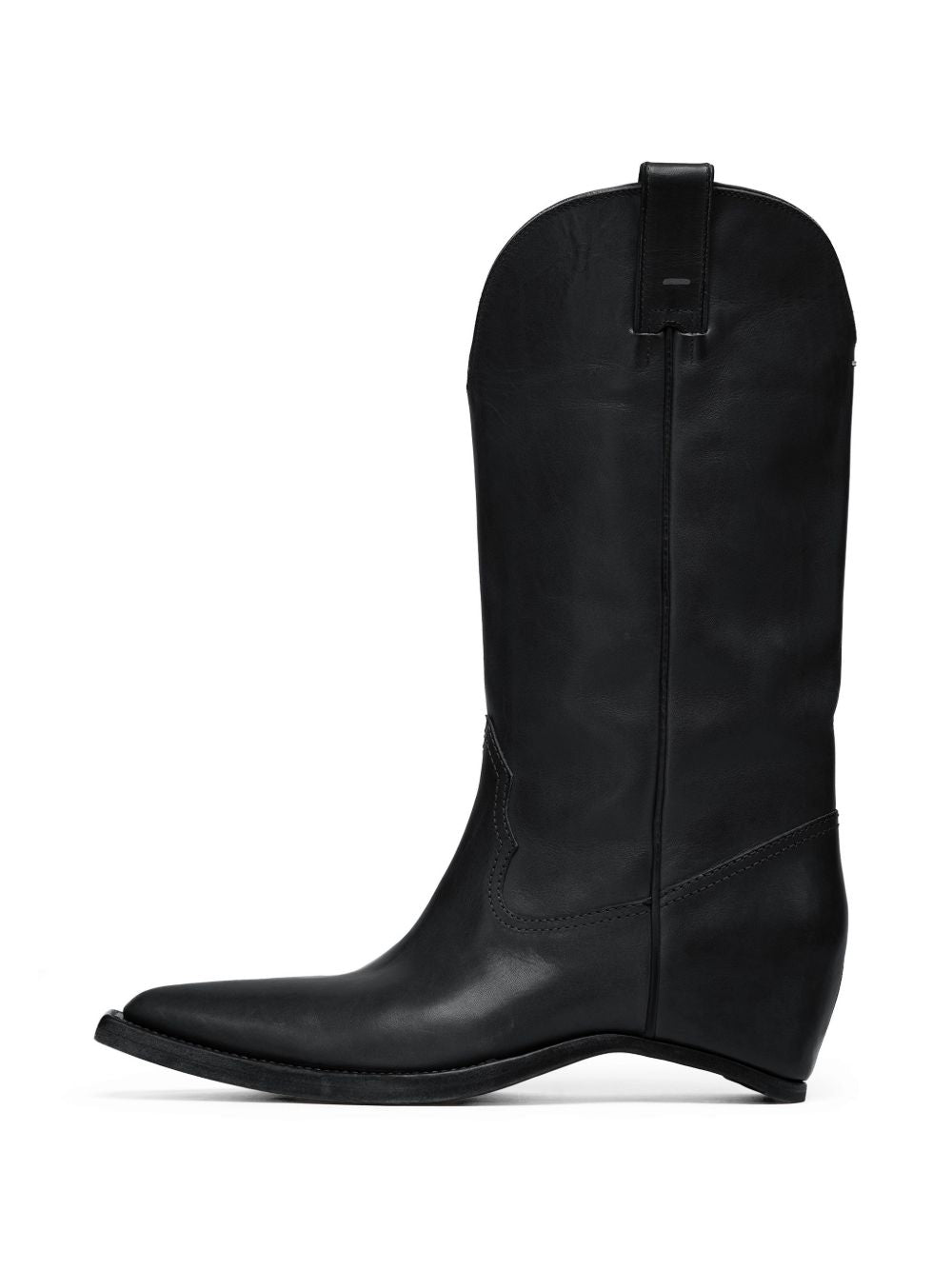 Maison Margiela Leather western boots BLACK