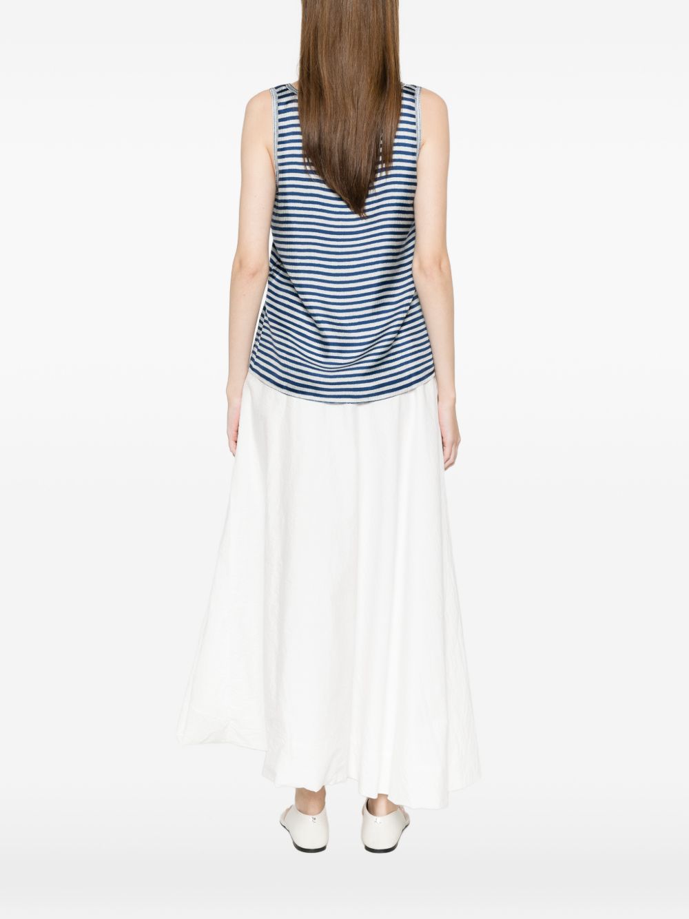 Pierre Louis Mascia Striped silk top LIGHT BLUE