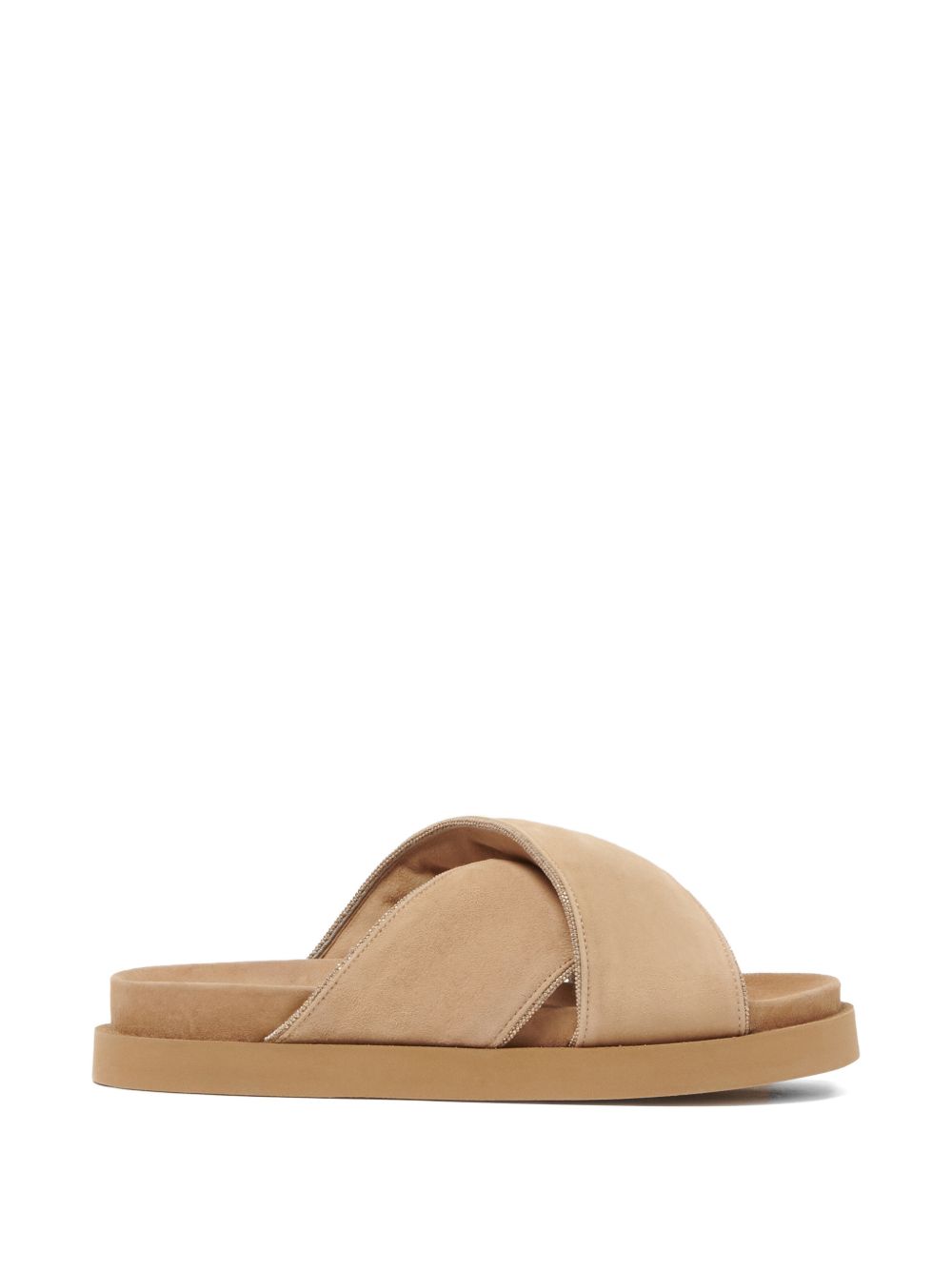 Fabiana Filippi Suede leather platform sandals BROWN