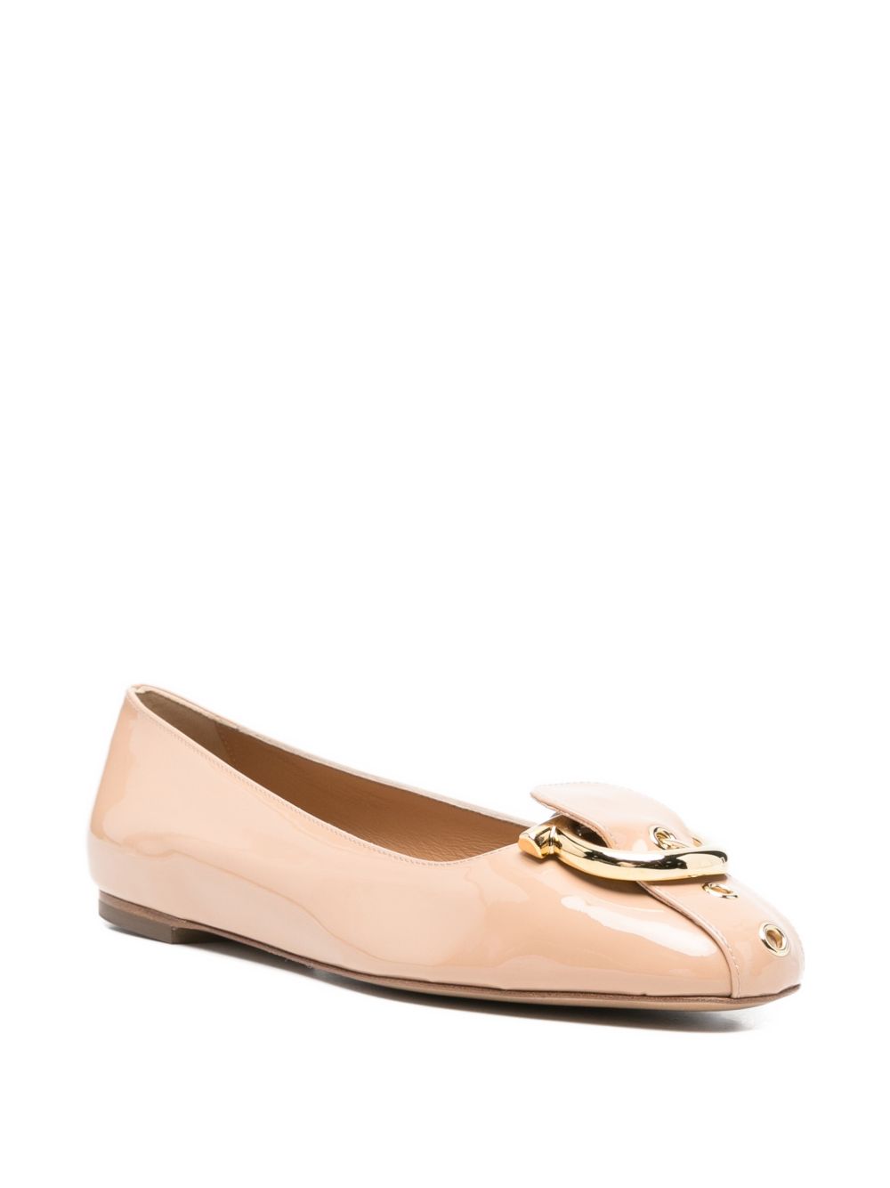 Ferragamo Leather ballets BROWN