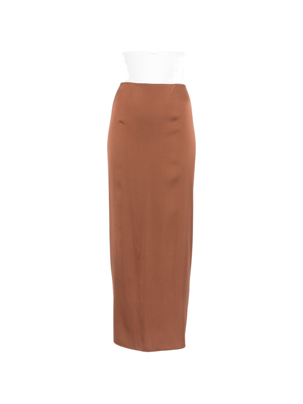 Silk95Five French Tie silk skirt BROWN