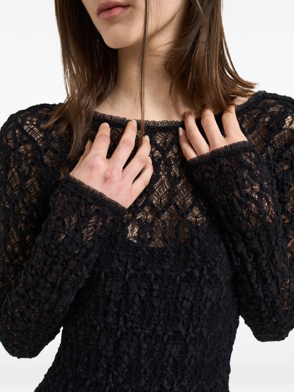 Forte Forte Lace long dress BLACK