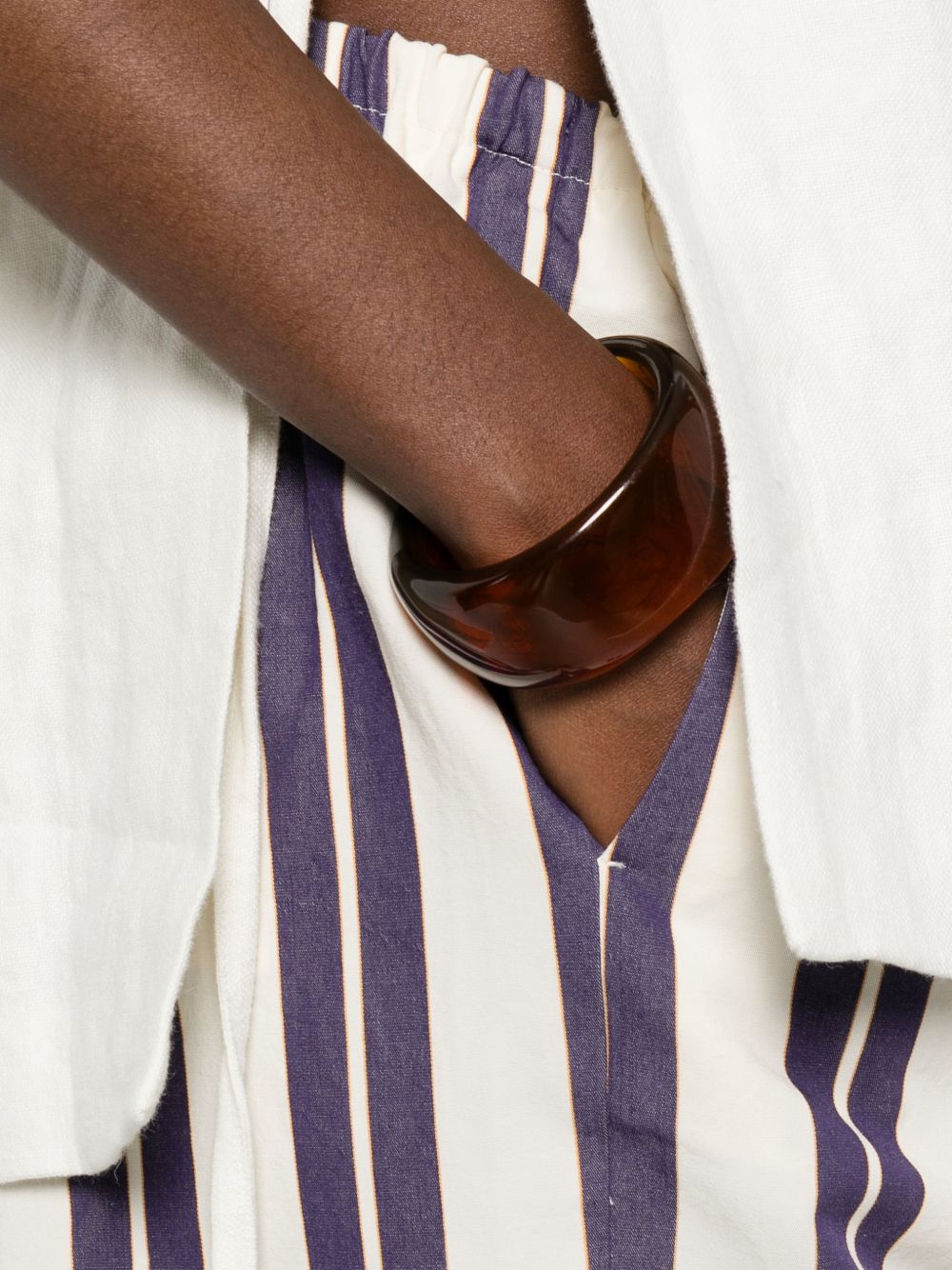 Forte Forte Striped drawstring trousers NAVY