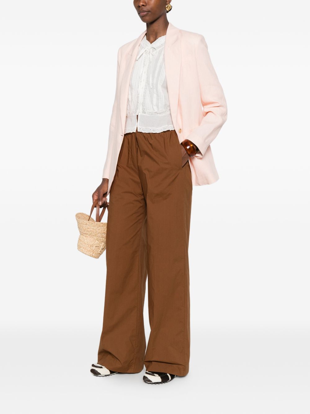 Forte Forte Linen single-breasted jacket PINK