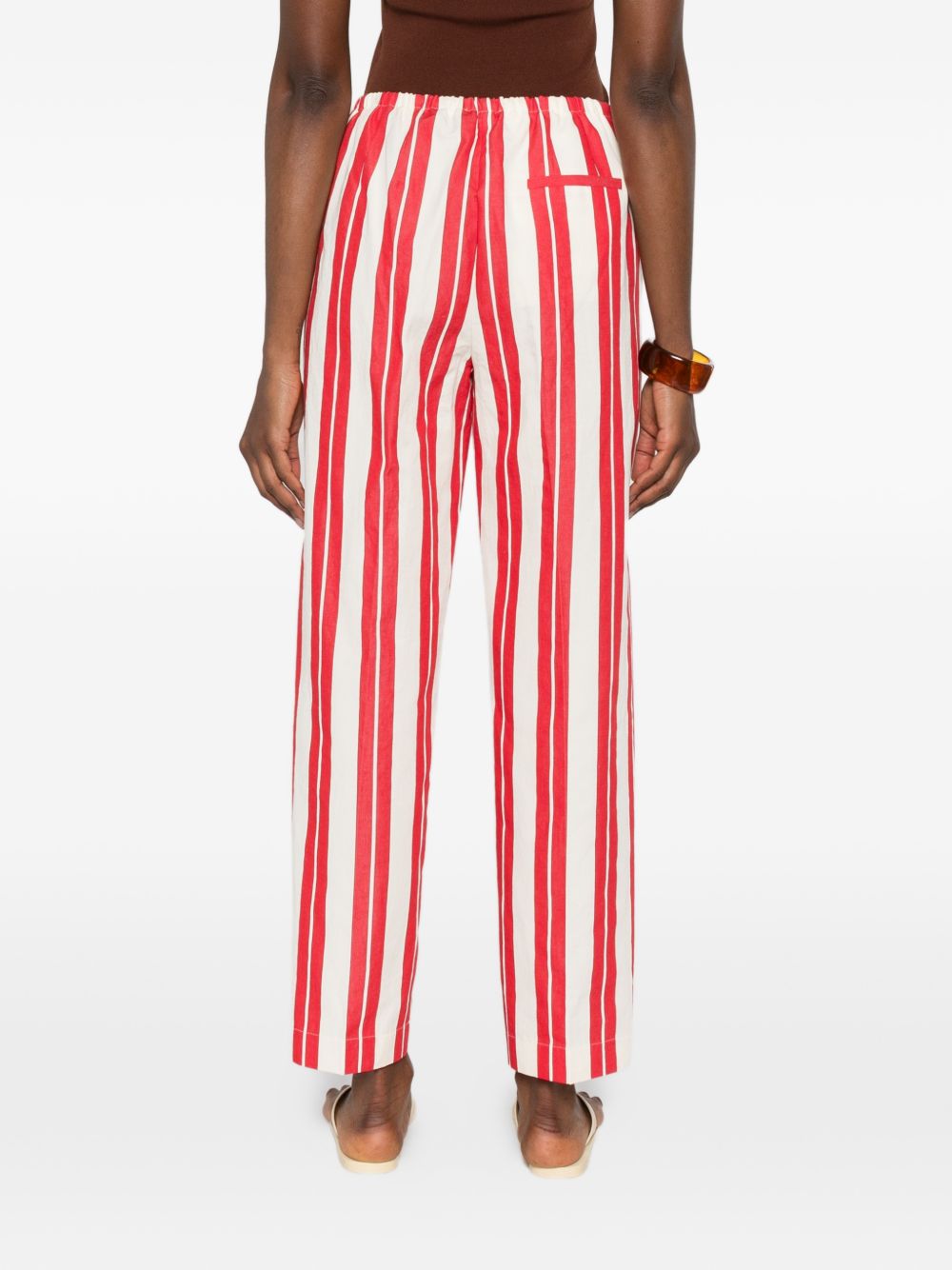 Forte Forte Striped drawstring trousers RED