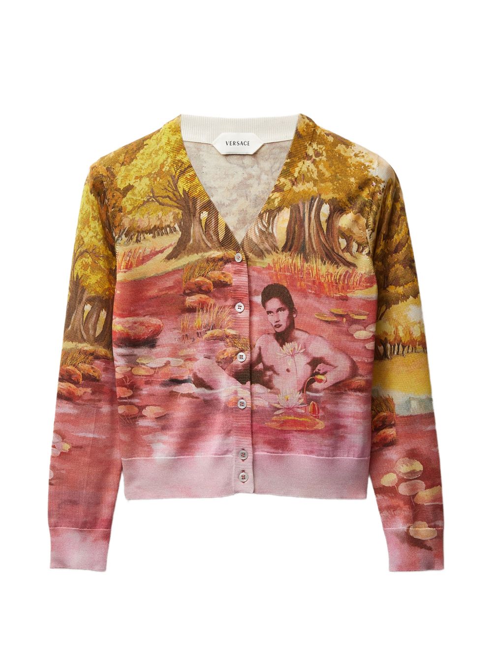 Versace IT Printed silk cardigan MULTICOLOR