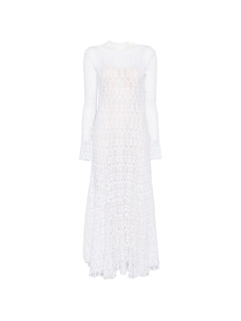Forte Forte V-back Lace long dress WHITE
