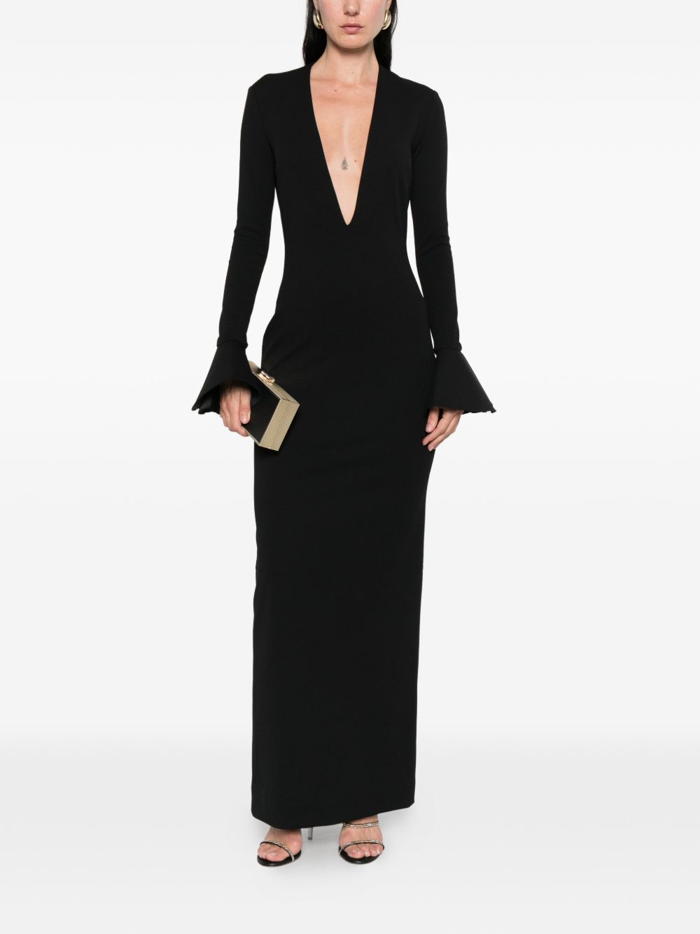 Solace London Hutton maxi dress BLACK