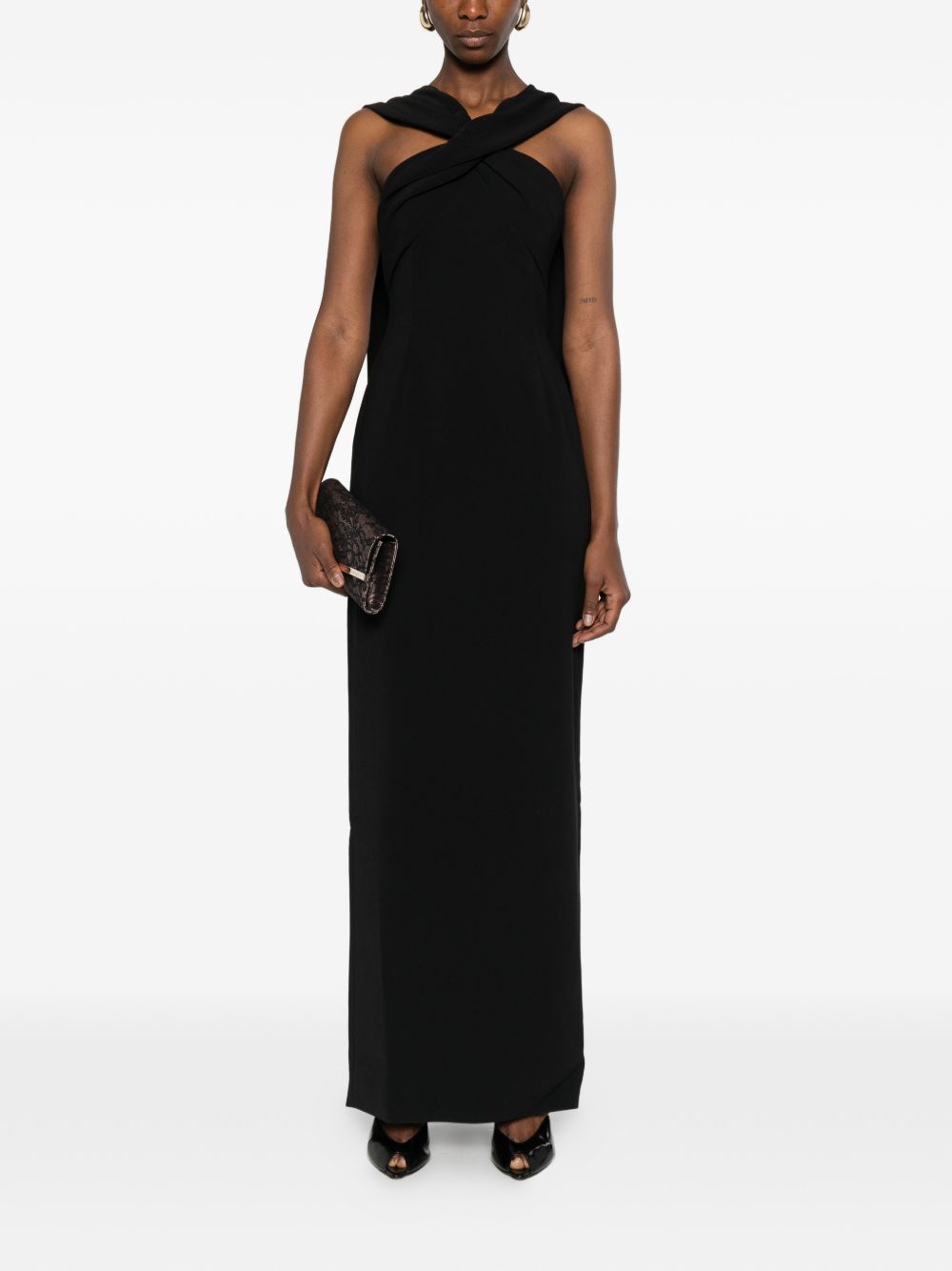 Solace London Rona maxi dress BLACK