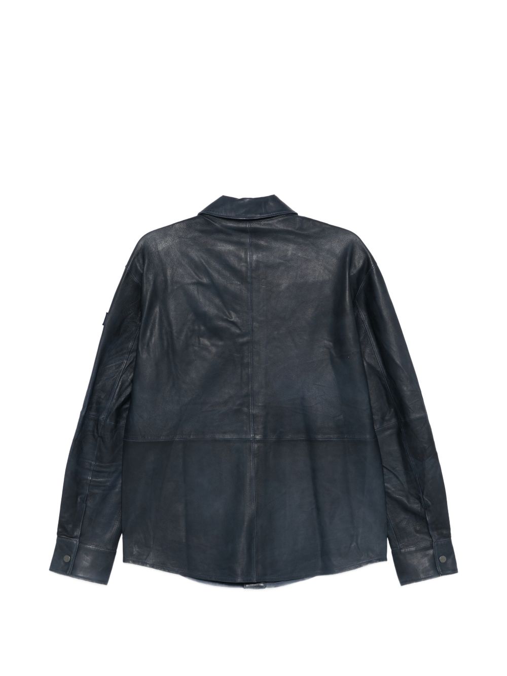 Peuterey Todd leather jacket NAVY