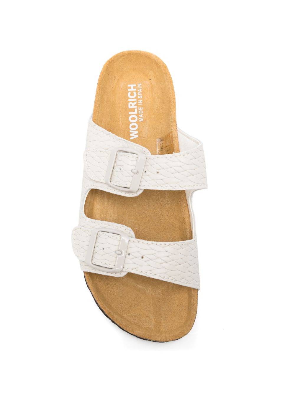 Woolrich Two Bands leather sandals WHITE