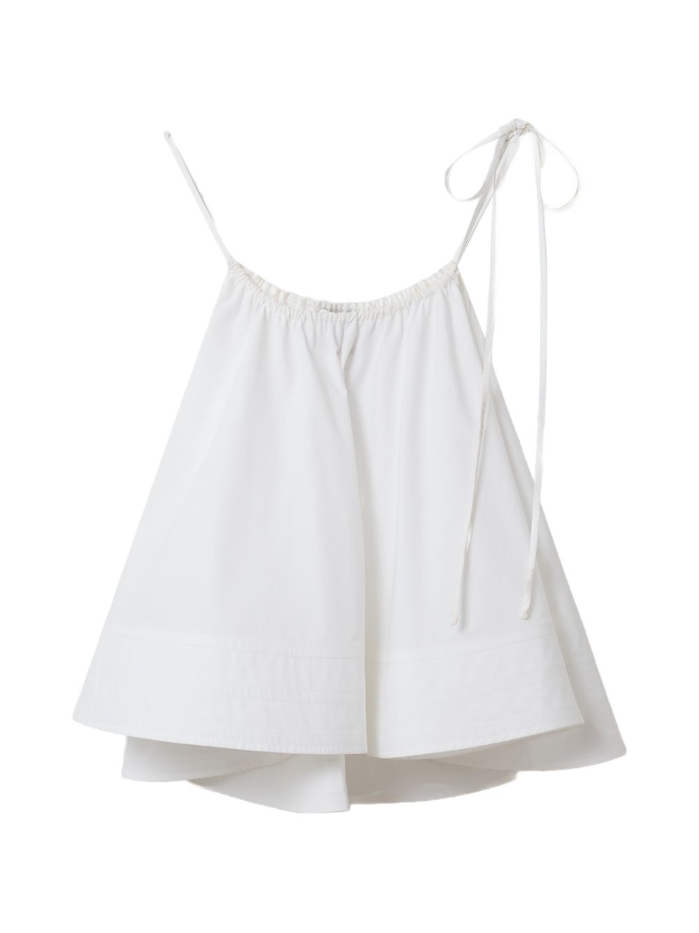 Stella McCartney Cotton ruffled top WHITE