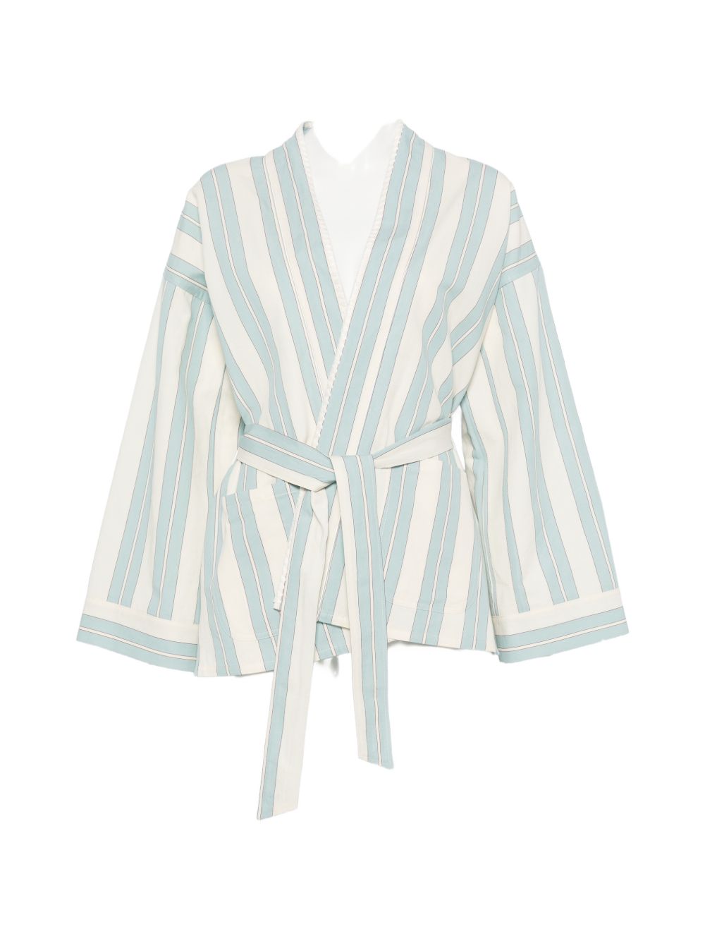 Forte Forte Striped kimono jacket LIGHT BLUE