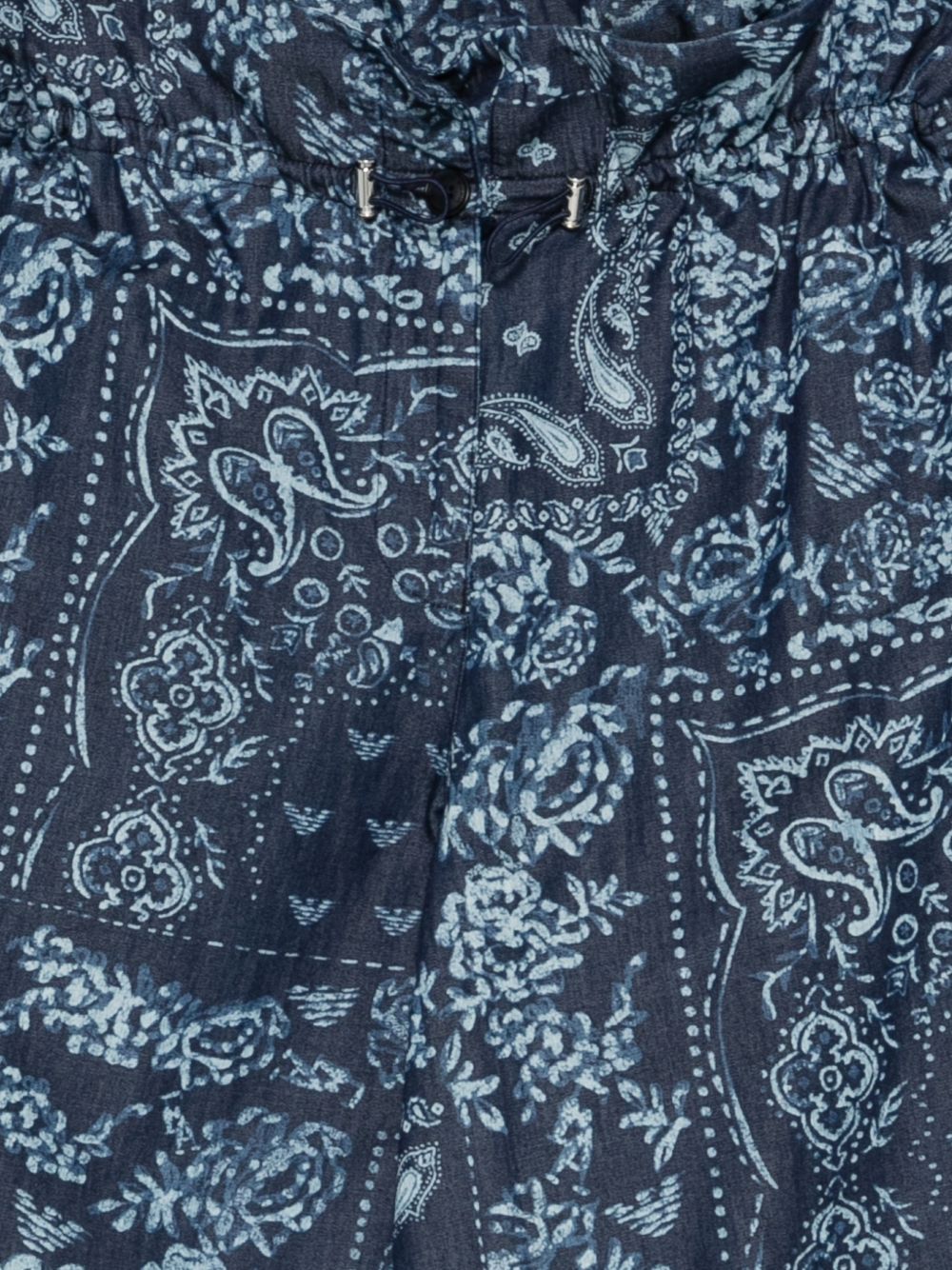 Emporio Armani Printed cotton trousers NAVY