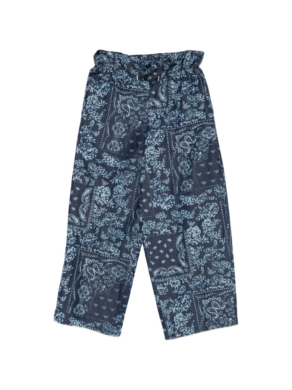 Emporio Armani Printed cotton trousers NAVY