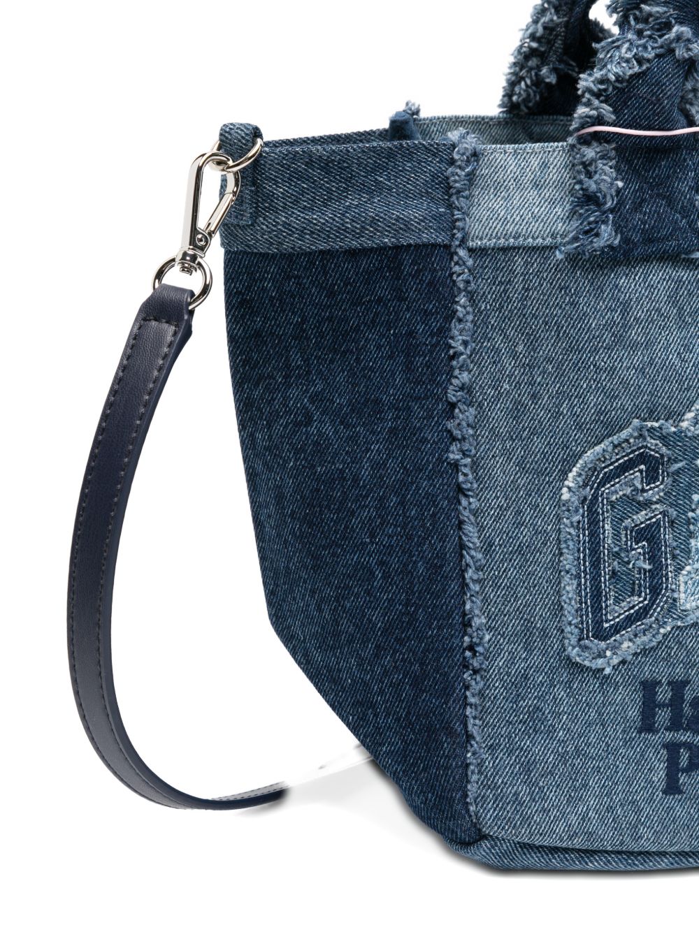 Ganni Denim small tote bag NAVY
