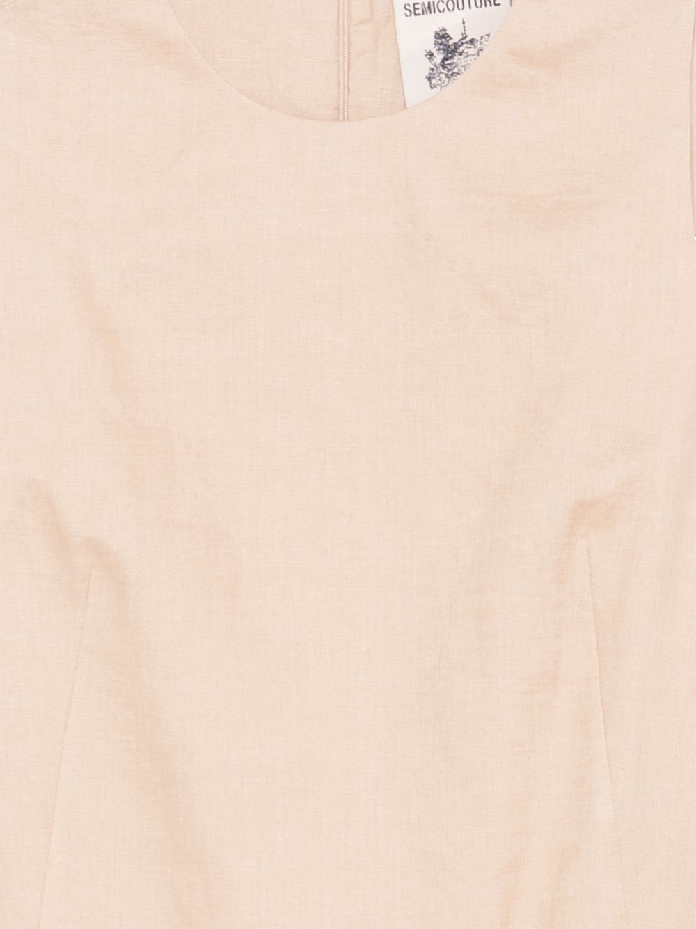 Semicouture Sheena linen mini dress BEIGE