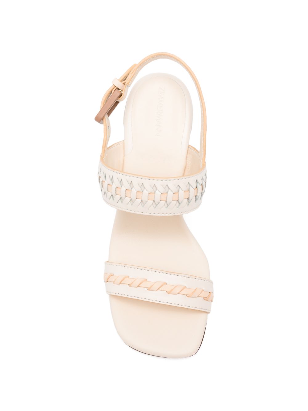Zimmermann Alchemy leather heel sandals WHITE