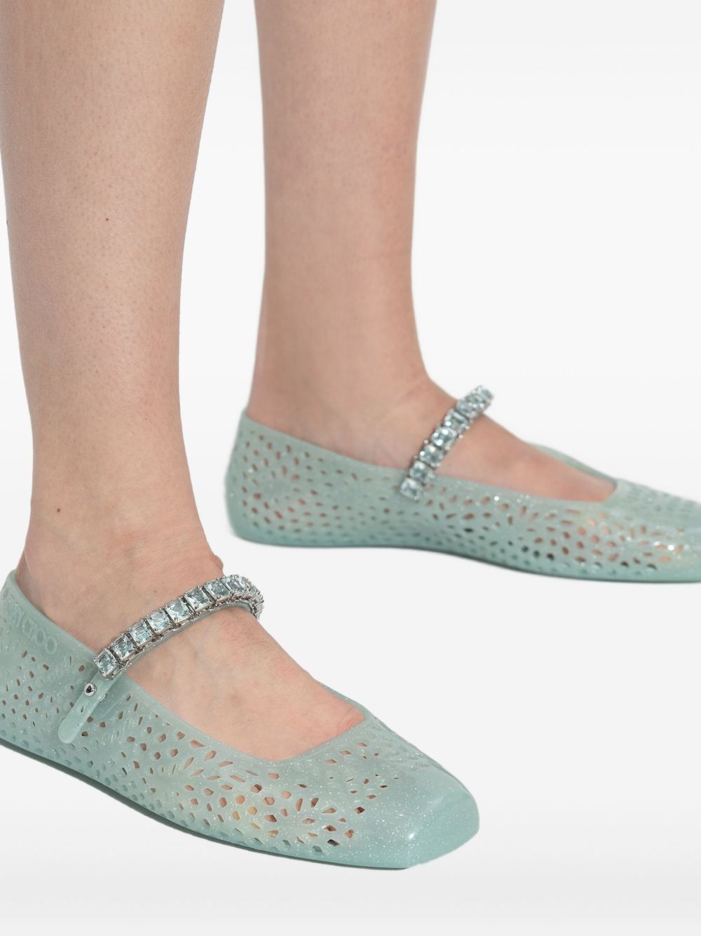 JIMMY CHOO Flat shoes GREEN GREEN