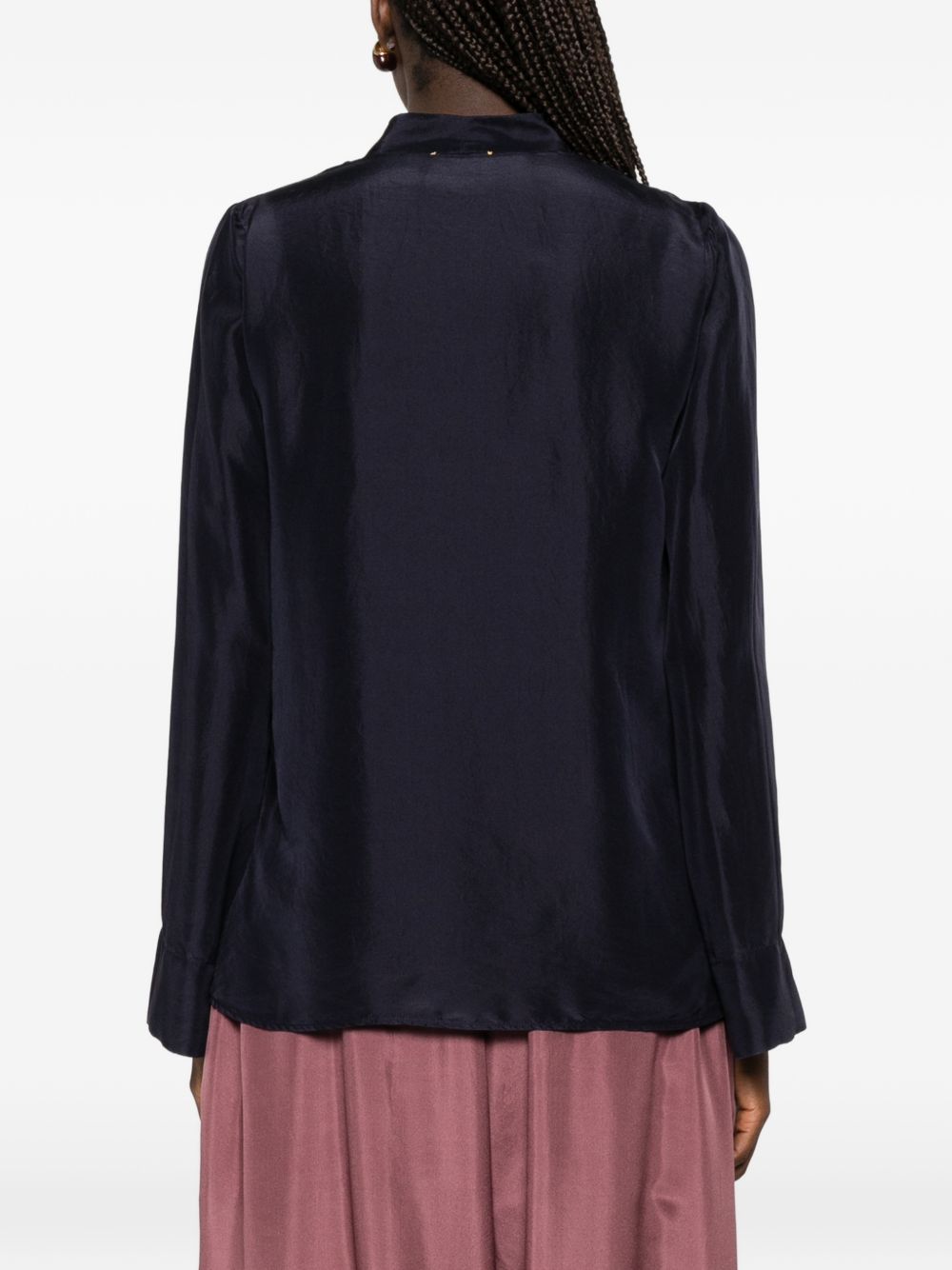 Forte Forte Silk Shirt NAVY