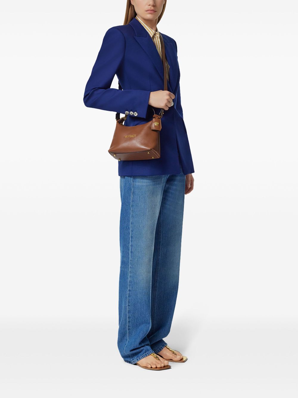 Versace Medusa Small Top Handle Bag BROWN