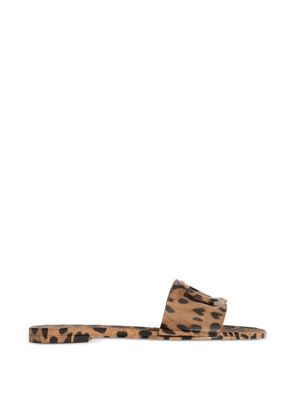 Dolce & Gabbana Leopard-Print Rubber Beachwear Slides LEOPARD PRINT
