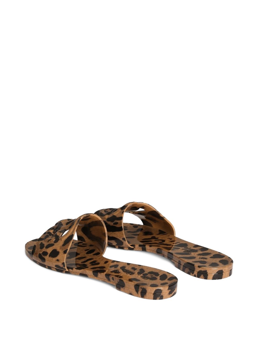Dolce & Gabbana Leopard-Print Rubber Beachwear Slides LEOPARD PRINT