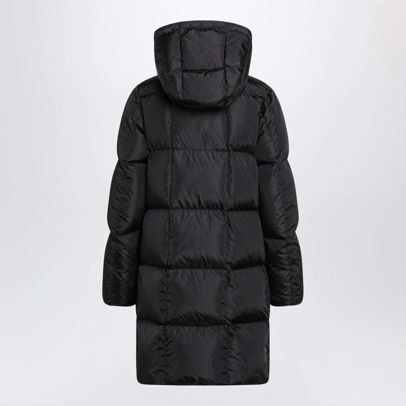Moncler Little Long Black Quilted Down Jacket Black