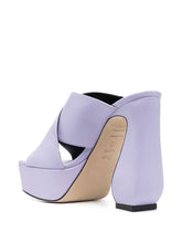 SI ROSSI 130mm Platform Leather Mules Lilac