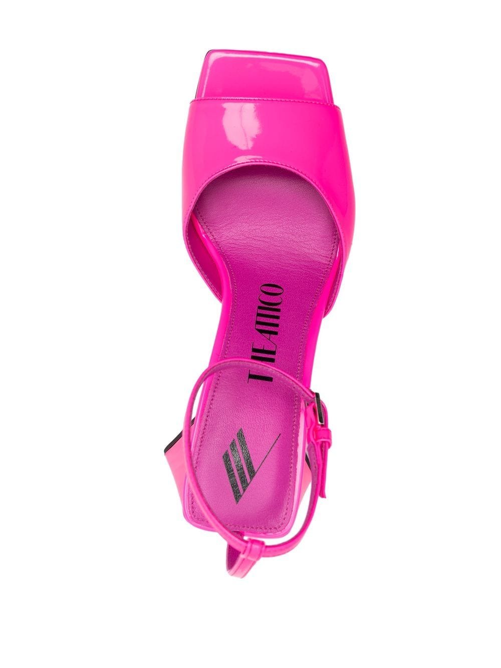 The Attico Piper 85mm Leather Sandals Fuchsia