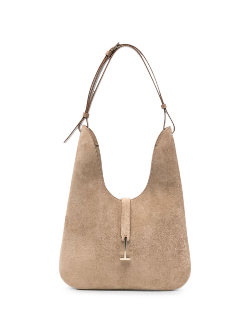 Tom Ford Suede T-Clasp Shoulder Bag BEIGE