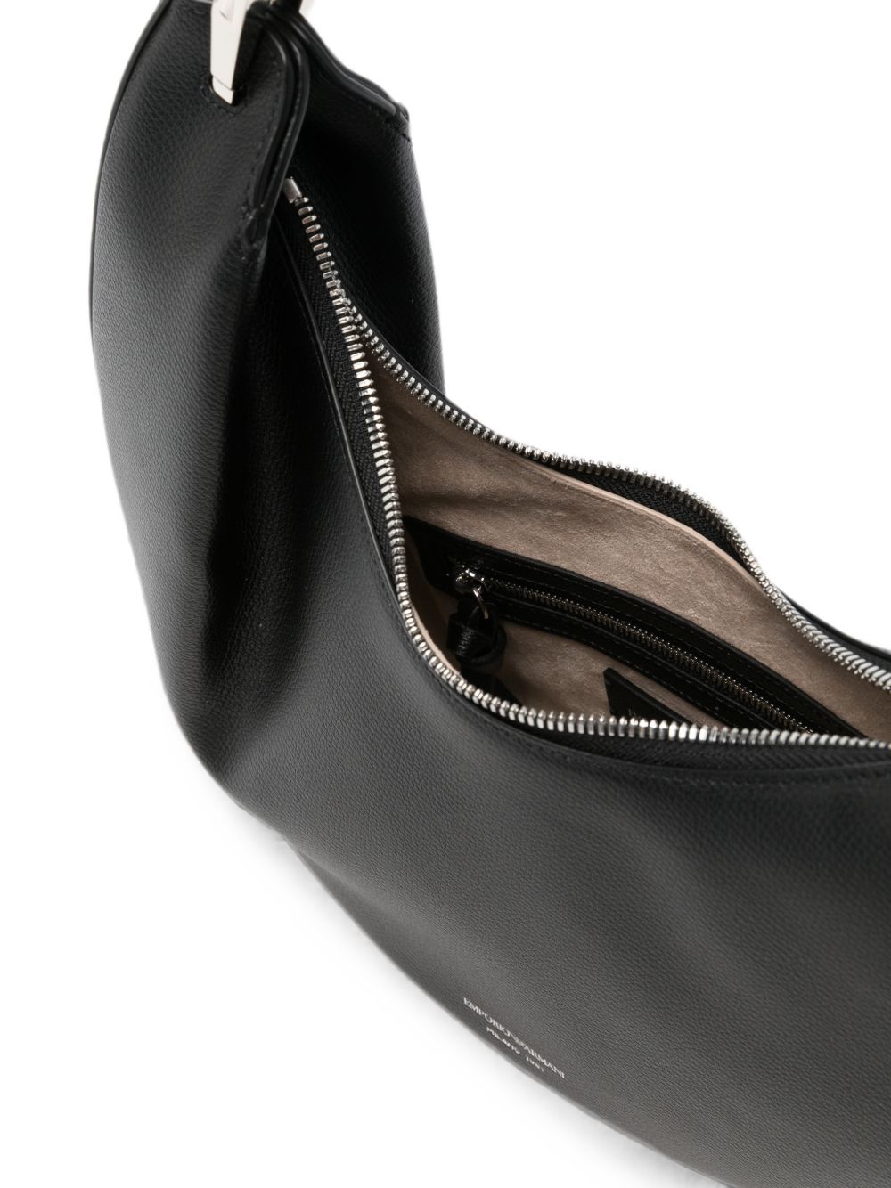 Emporio Armani Leather Shoulder Bag BLACK