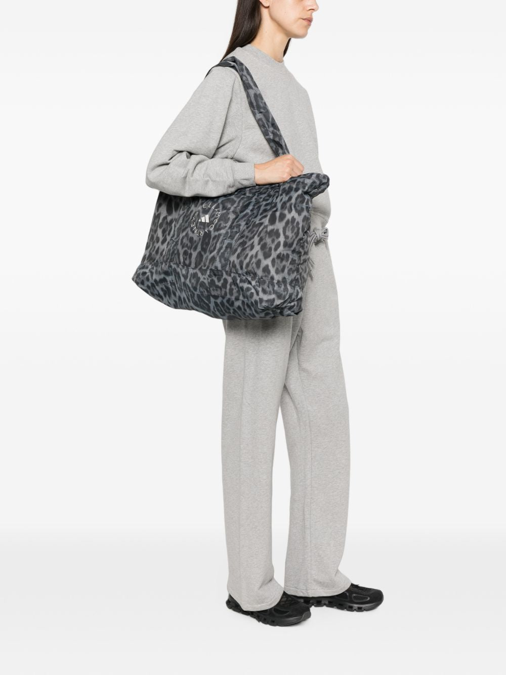 Adidas by Stella McCartney Leopard Tote Bag gray